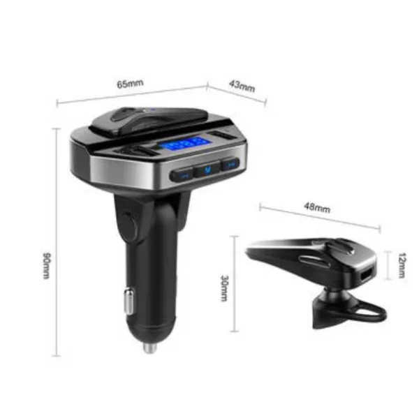 FM Bluetooth Transmitter με Ασύρματο Ακουστικό